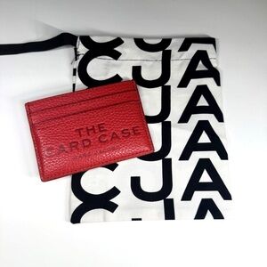 Marc Jacobs Vibrant Red Leather Card Holder